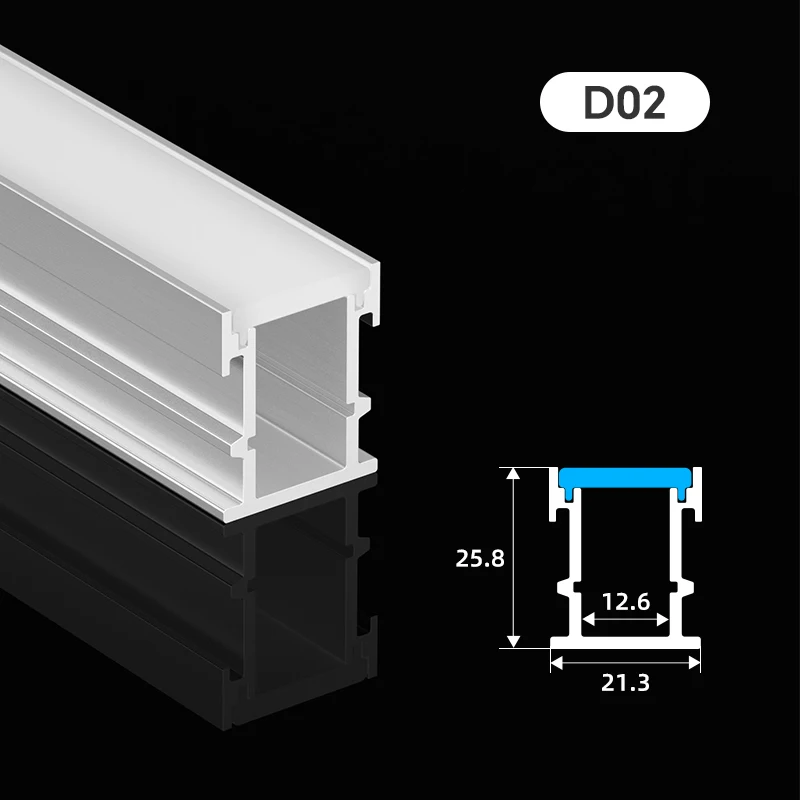 D02 25.8*22mm LED Aluminum Channel Mounted for Cinema Step Light and Outdoor Step Lights LED strip aluminum profile