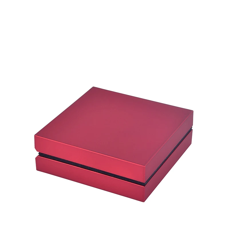 Custom Custom Made Luxury Red High-End Plastic Gift Square Engagement Jewelry Led Ear Rings Box  Ring Jewelry Box