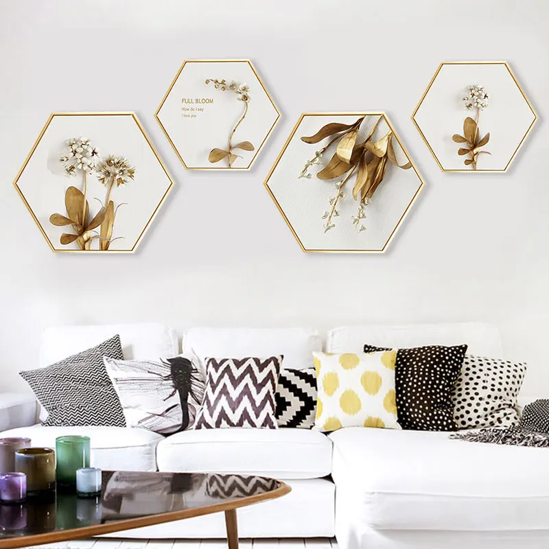 Современная декоративная картина красивых растений в скандинавском стиле на заказ с принтом на холсте, Настенный декор, картина маслом