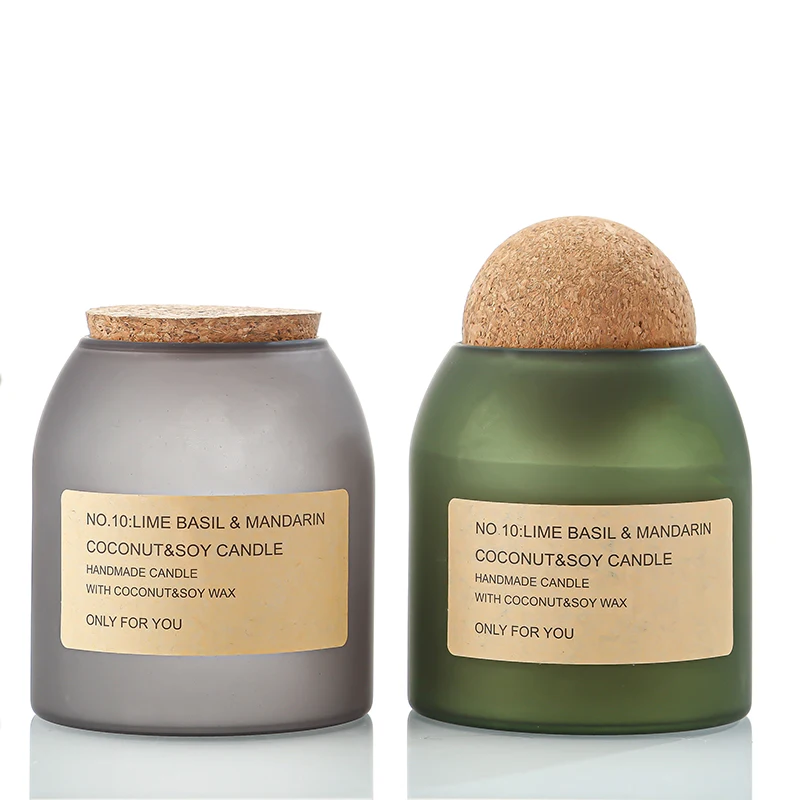 China Factory Price 13oz 15oz Empty Luxury Unique Candle Container Candle Glass Jar With Cork Lid