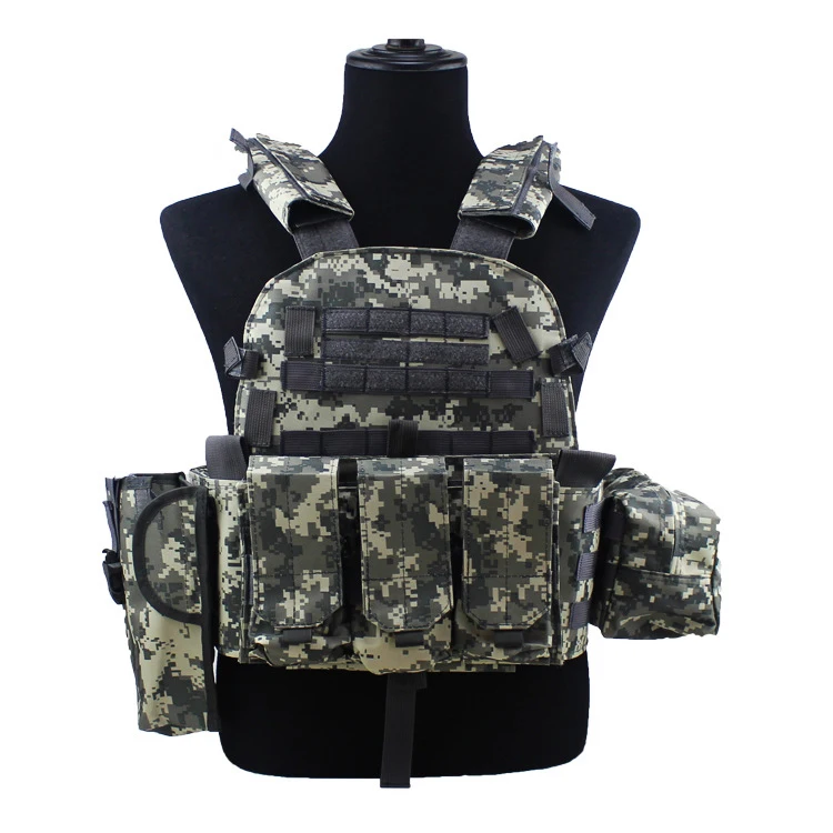 Outdoor Quick Release Molle Vest Tactical Plate Carrier Vest Tactical Combat Polyester Vest