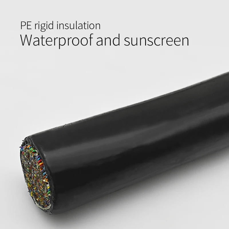 multi twisted pair types indoor outdoor land telephone line cords black insulator armoured communication cable