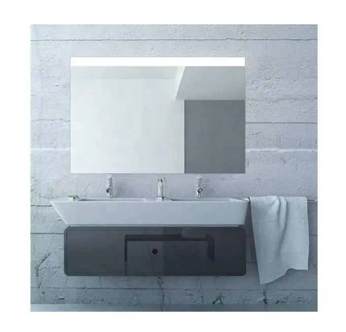 Bath Glass Led Mirror Wall Rectangular Defogger Illuminated Bathroom Multifuncional Led Mirror With Touch Sensor