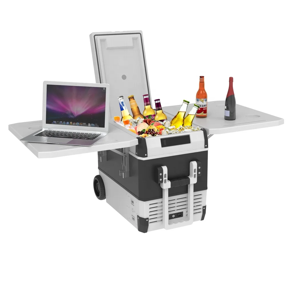 12V Compressor Freezer Fast Cooling Fridge 45L AC DC Electric Car Cooler Box Bus Truck Boat Camping