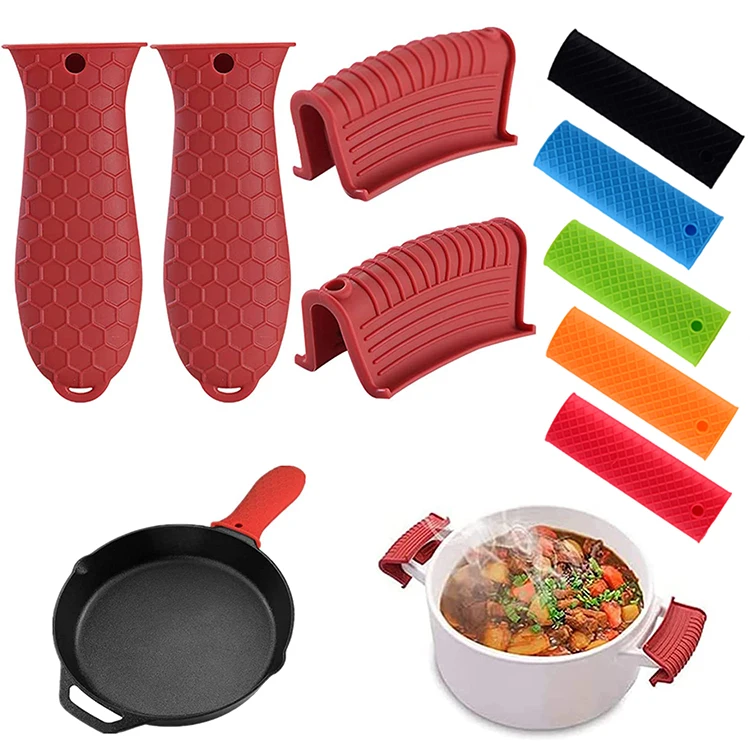 Manufacturer Custom Heat Resistant Silicone Handle Holder Insulation Cover Protection Sleeve For Pot Handle