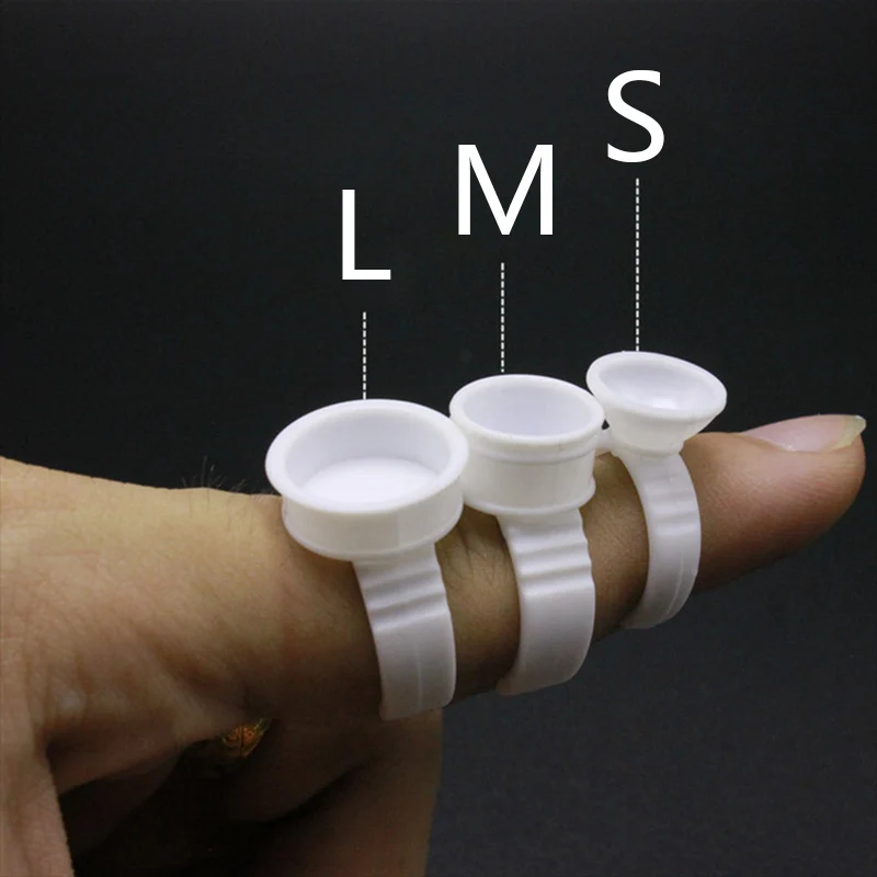 Silicone Ink Rings Caps Microblading White Ring Permanent Makeup Tattoo Ink Cup Pigment Rings Glue Holder Tattoo Tools