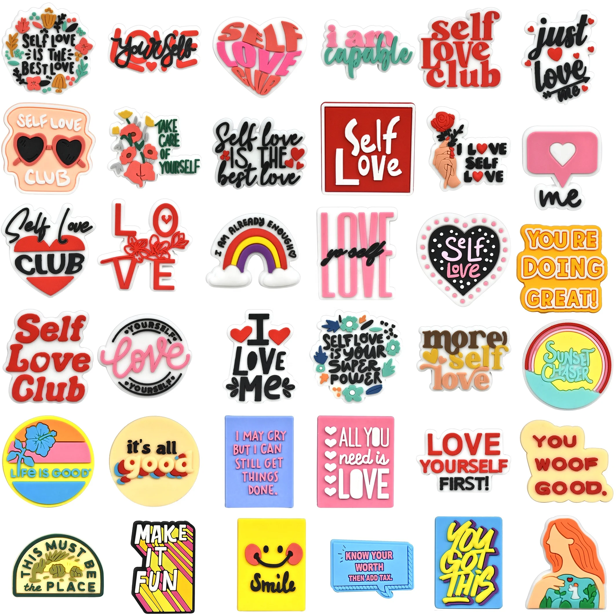 2024 New Wholesale Shoes Charm Phrase Style Shoes Charm Sandals Accessories