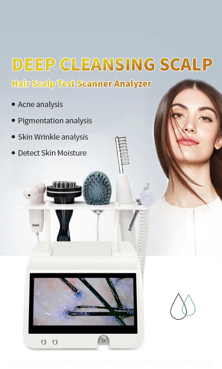New Arrival 12 Inches 5 in 1 High Frequency Hair Scalp Massage Machine Care Device Analysis Growth Follicle Salon Amy Beauty