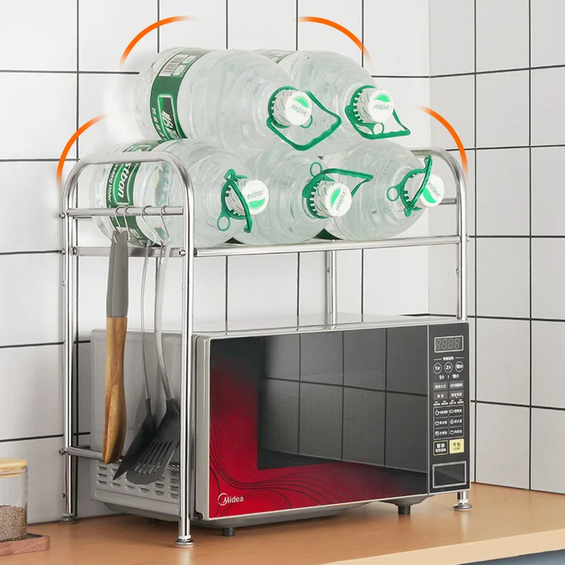 2 tier kitchen storage rack microwave oven rack, 2-tier storage shelf kitchen shelves