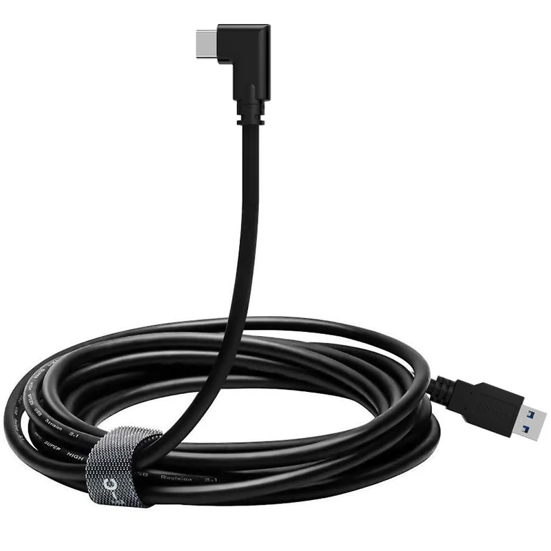 
Dataroad 90 degree angle VR USB3.2 Gen1 5M Cable Quest 2 Link VR cable 16ft USB C Type Data Cable 
