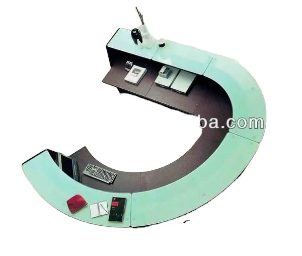 round reception counter,office secretaries desk,cardboard reception