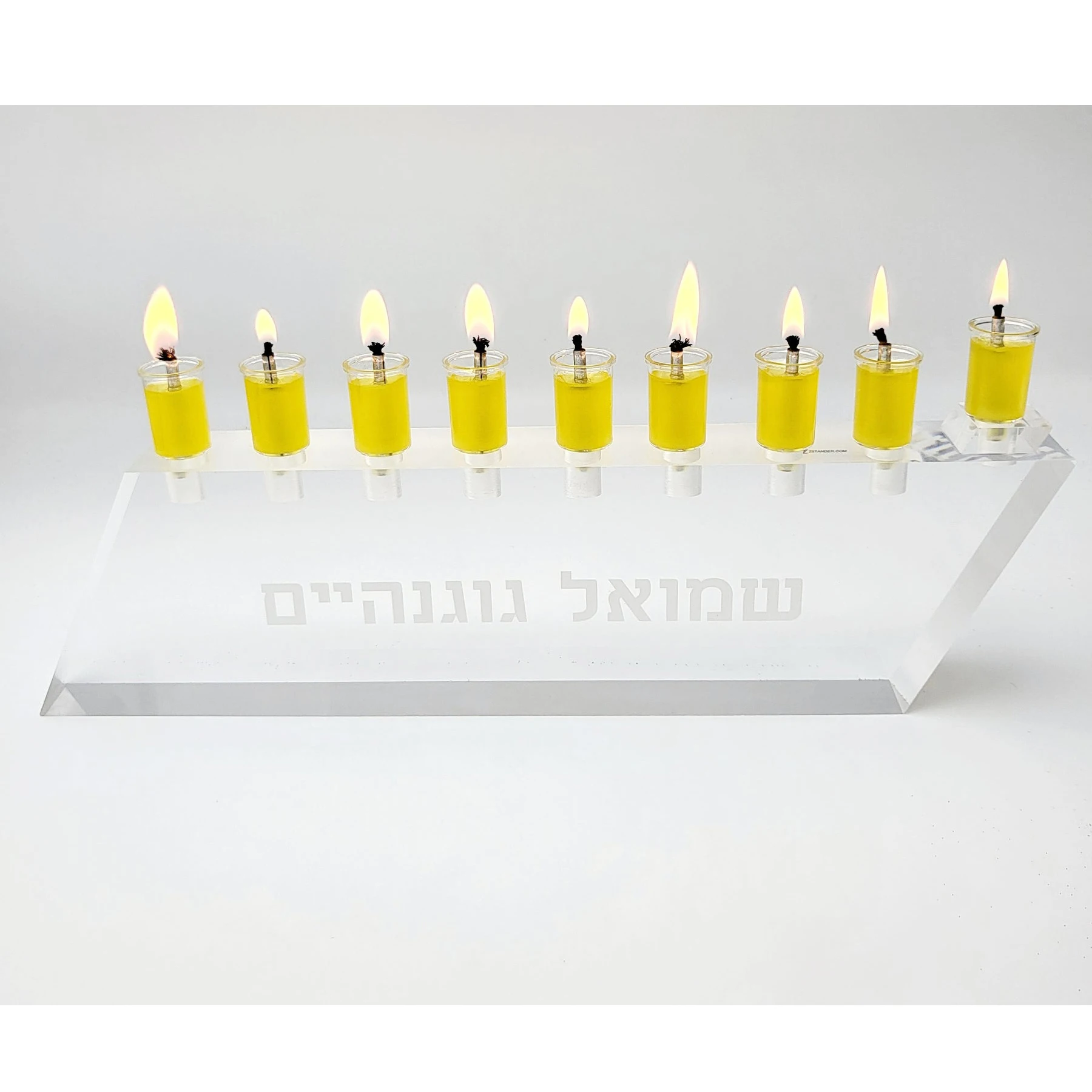 Acrylic Chanukah Menorah Hanukkah Jewish Lucite Mini Oil Cup For Menorah