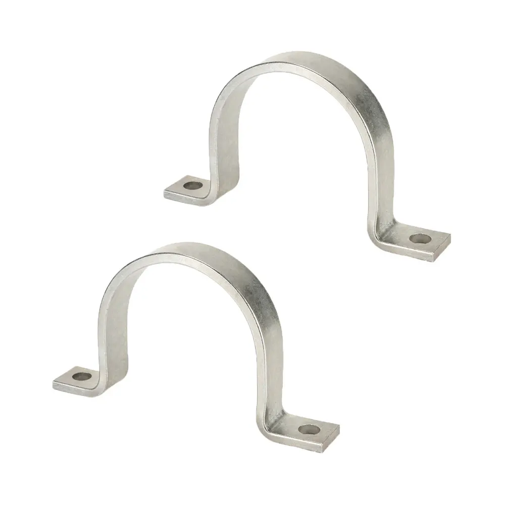 Зажимы для труб большого диаметра из нержавеющей стали 316L сверхпрочные 2 болта зажимные кронштейны