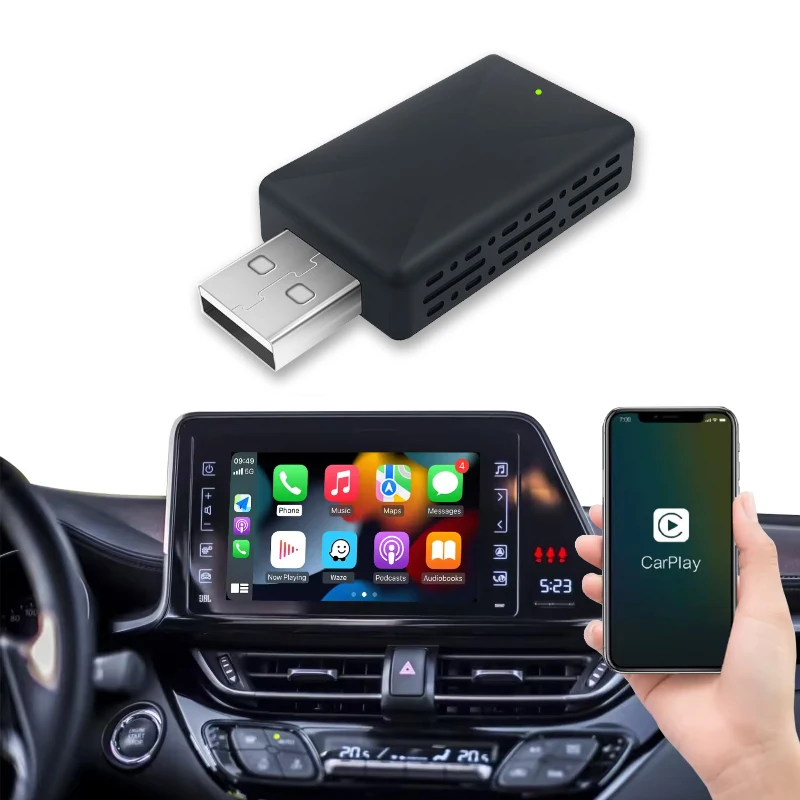 Wireless Carplay adapter USB Carplay Dongle is suitable for plug and play on Iphone and Android phones