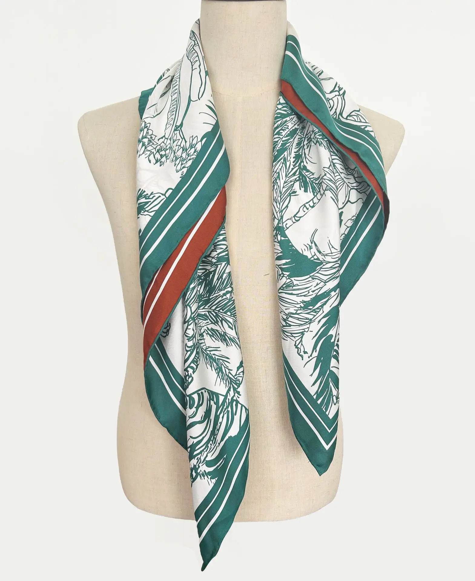 Женский шарф из 100% шелка, 97*97 см