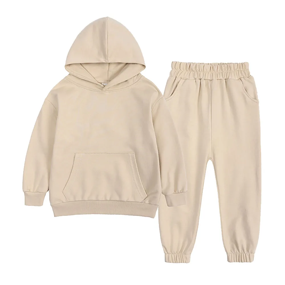 2022 New Style 100% Cotton Hoodie for Teenage Girls Custom Clothing Sweatpants and Hoodie Set Kids Girl Sweatshirt