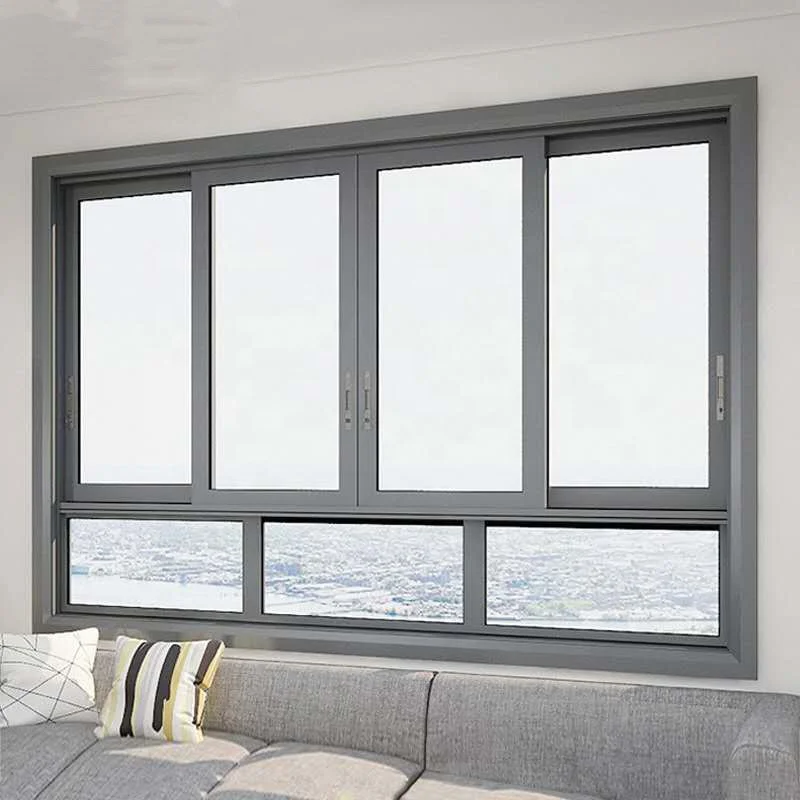 China latest aluminum glass sliding glass windows powder coating color sliding windows