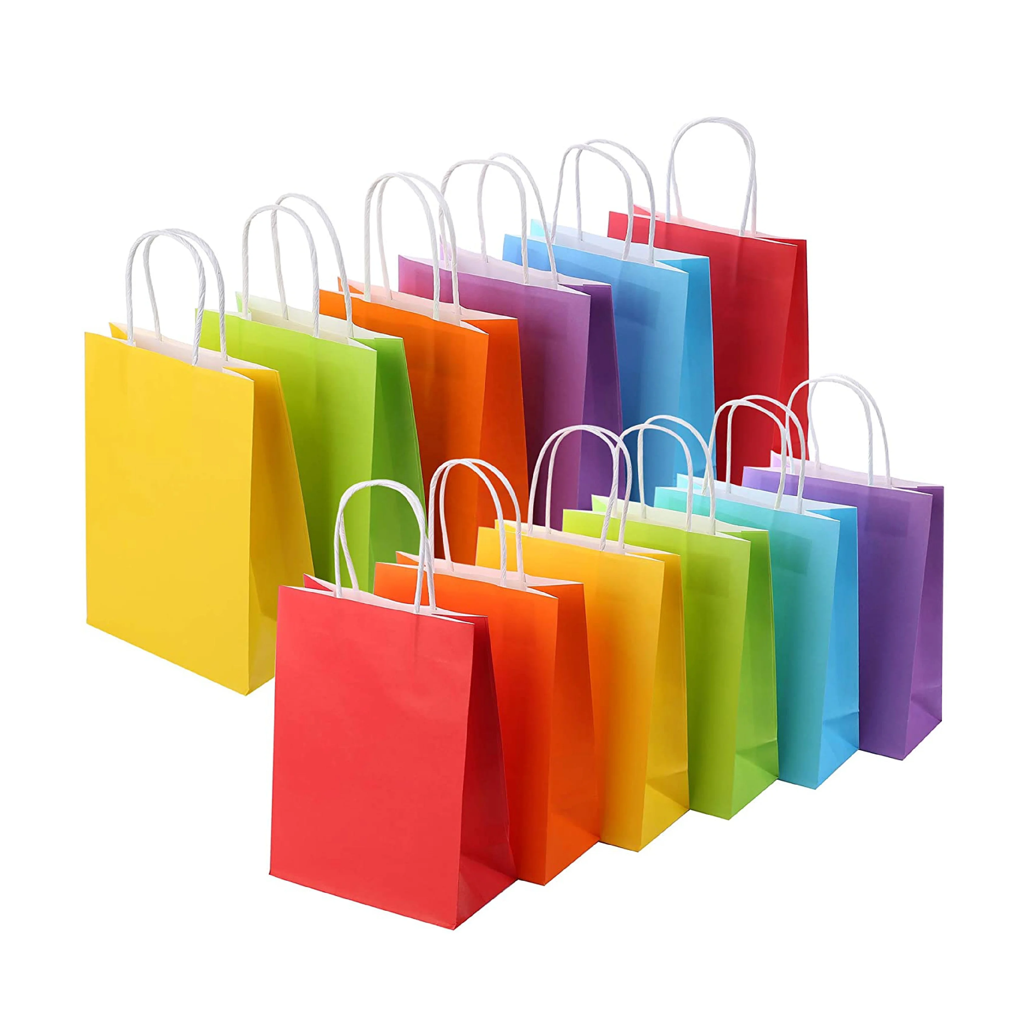 Wholesale cheap kraft white brown paper bag with your own logo