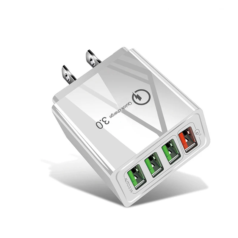 Cargadores Chargeur Multi Port USB QC3.0 US Plug 18W 20W 12V Chargers adapter Travel Fast Mobile Phone Wall Charger