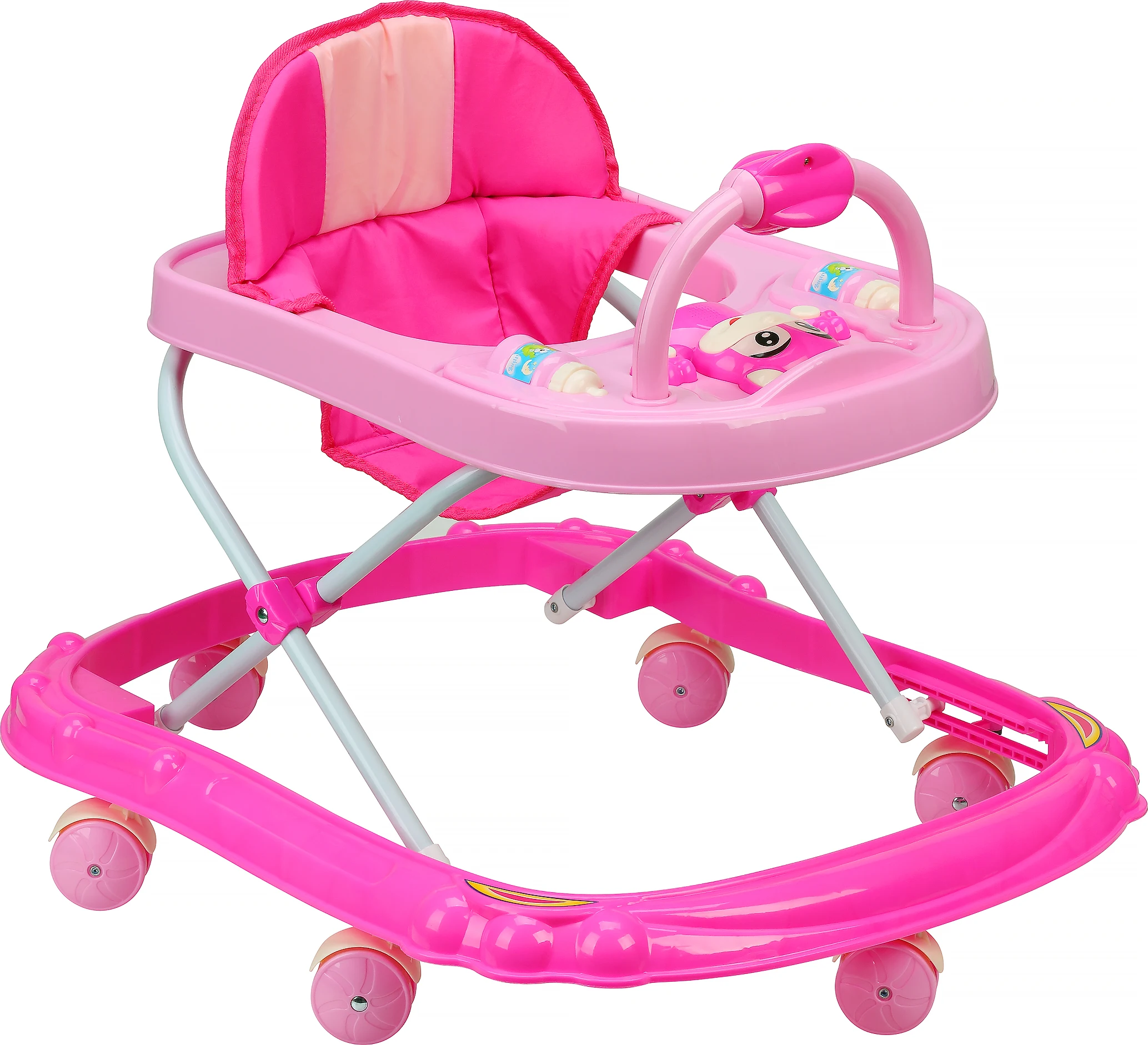 Hot Sale Baby Roller Training Walking Walker Cute with Music Height Adjustable Factory OEM 6 Wheels Baby Walker