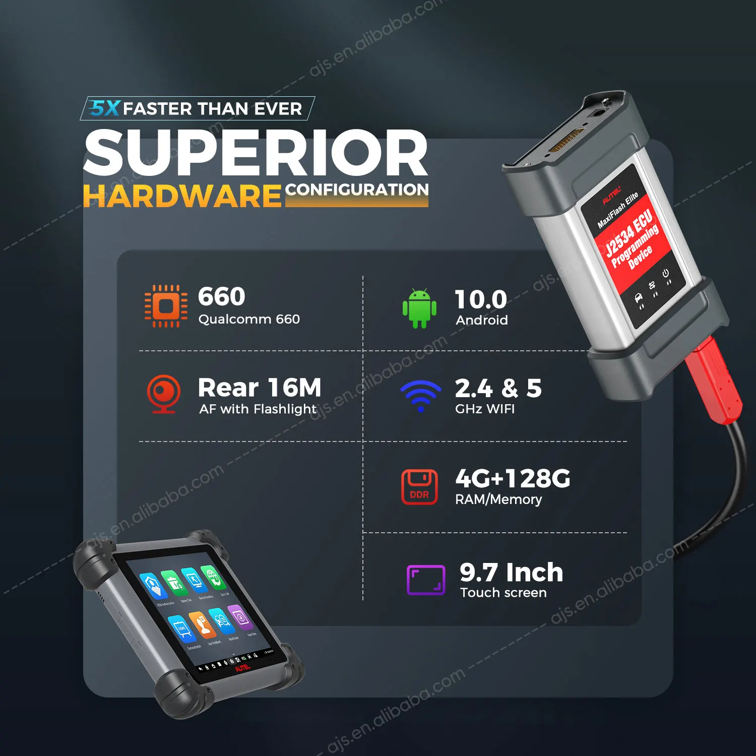 Autel MaxiSYS MS908S PRO II Vehicle Diagnostic Tool with MaxiFlash VCI/J2534 Professional ECU Programming OBD 2 Scanner Tools