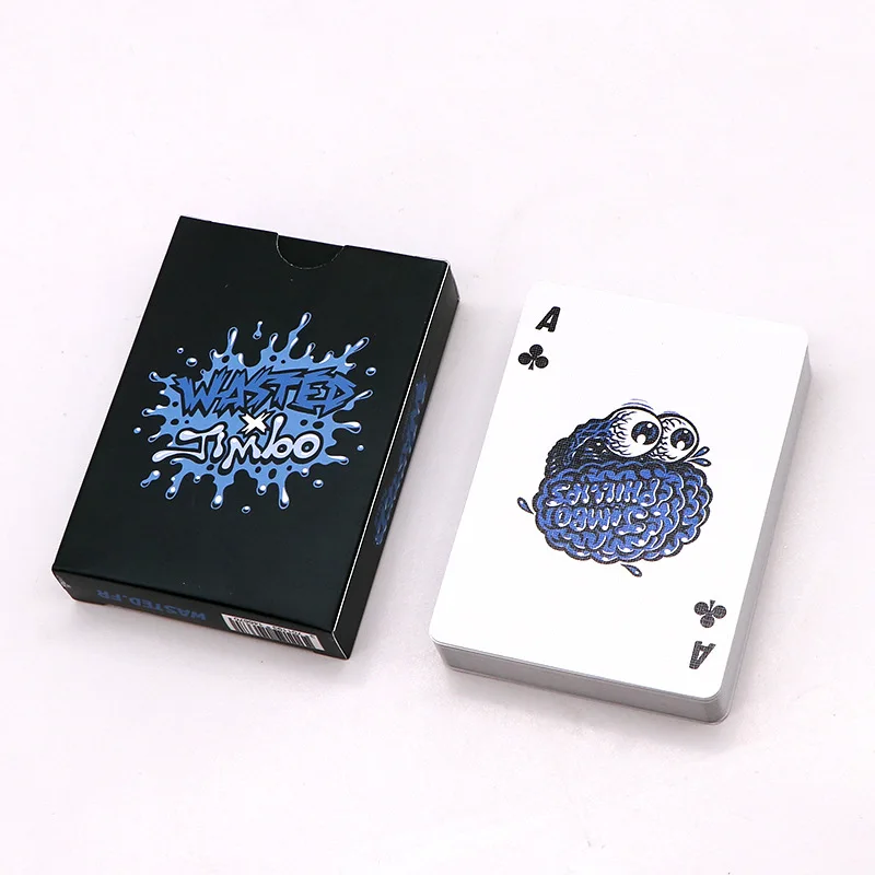 Funny carton custom design gold stamping paper poker cards paper gold playing cards