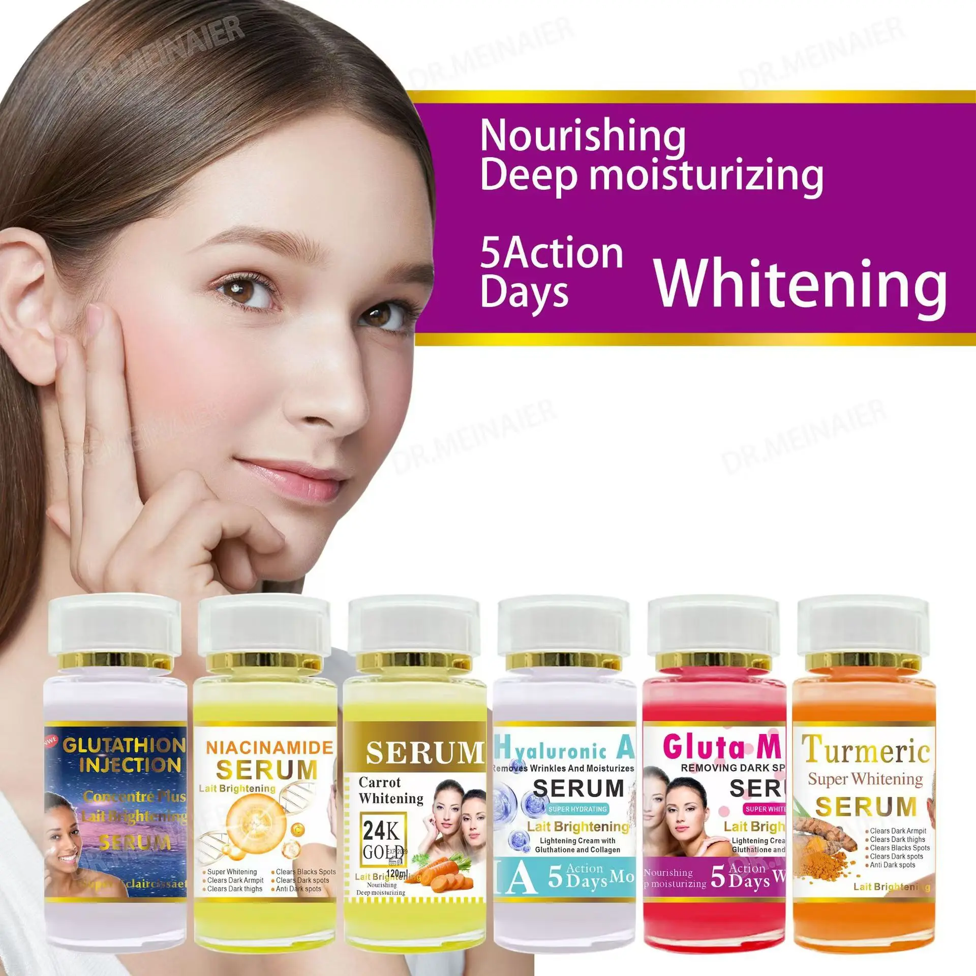 Fast Whitening Serum Pigmentation Correctors Spot Freckle Wrinkles Remover Face Hydrating Brightening Body Serum