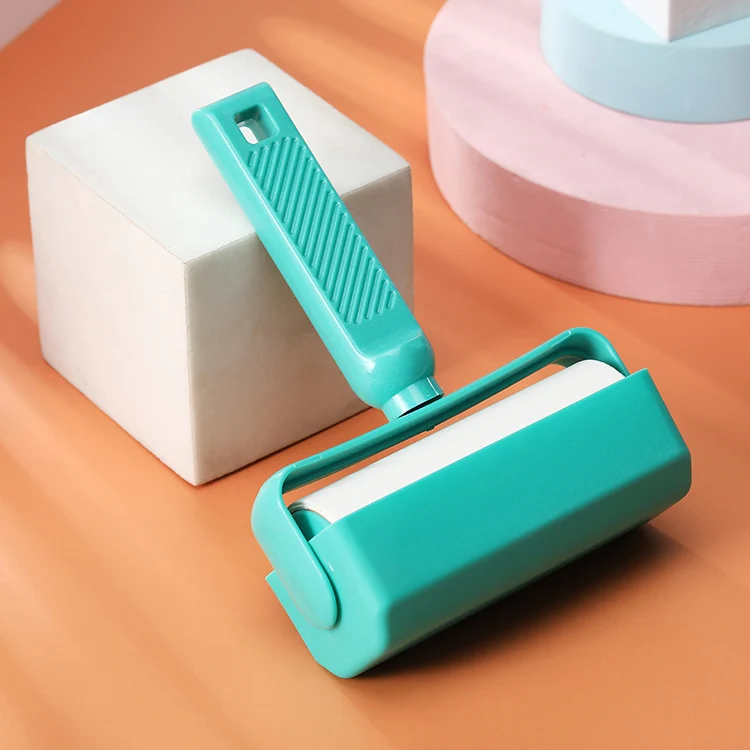 Custom Promotional Heavy Duty Mini Travel Handle Hair Carpet Cleaning Sticky Paper Lint Roller