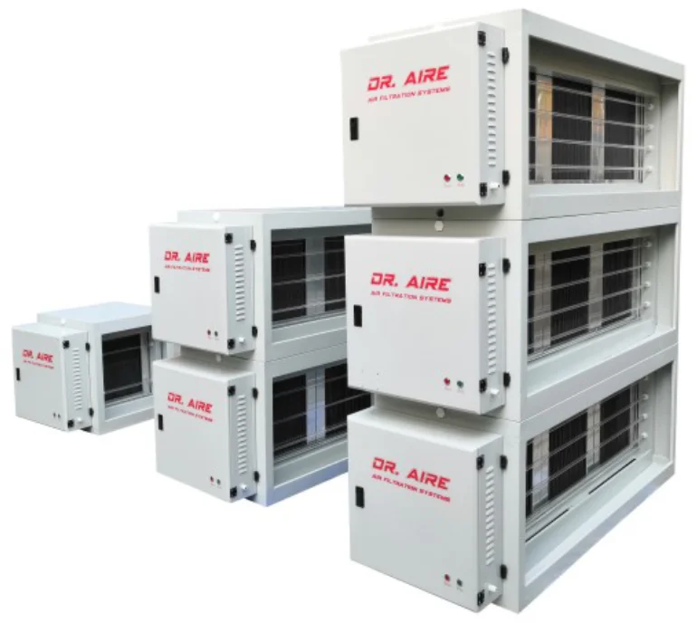 98% Fume Removal Rate Commercial Kitchen Electrostatic precipitator Air filtration with Uv light