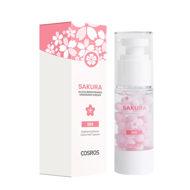Private Label Brightening and Moisturizing Dry Non Greasy Body Care Dark Armpit Cream Sakura Underarm Whitening Cream Day Adults