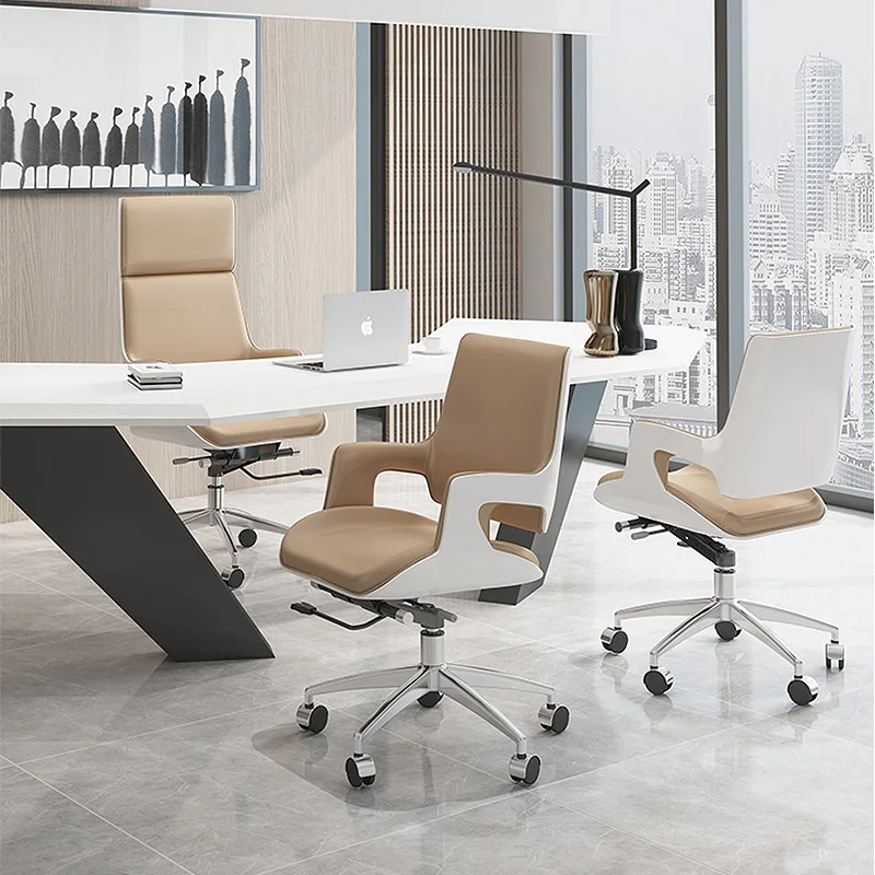 Hot Fashion High Back Computer Leather Up-down Adjustable Office Meeting Chair Home Office Swivel Revolving Lounge Chair
