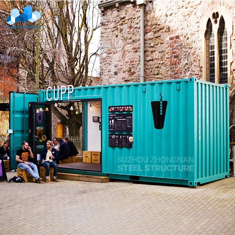 Zhongnan Detachable 20FT prefabricated container bar beer kitchen modular Container House restaurant Mobile coffee shop cafe