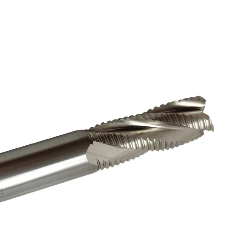 Woodworking Machinery Parts  Roughing End Mill Solid Carbide 4 Flute Roughing Bits Durable CNC Router Bit Milling