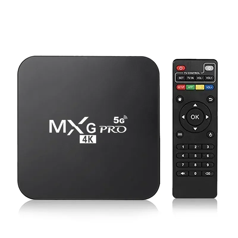 2022 Low price good performance MXG PRO 2G RAM 16G ROM 1GB 8GB android 10..1 ott tv box firmware 4k  tv top box