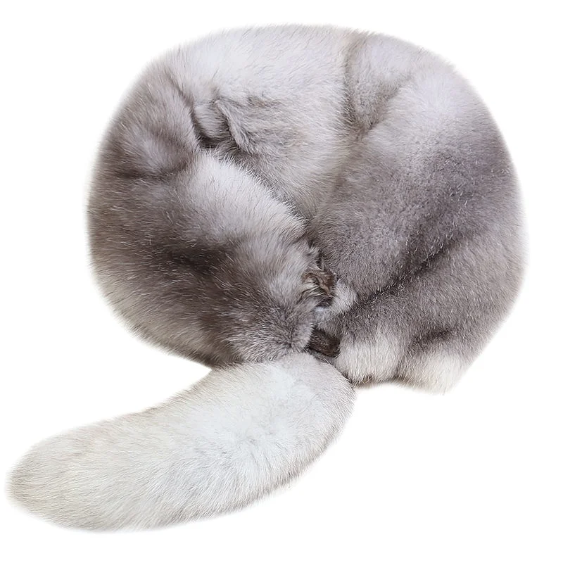 Fox neck genuine leather whole fox hair collar both men and women autumn and winter shawl  fur scarf