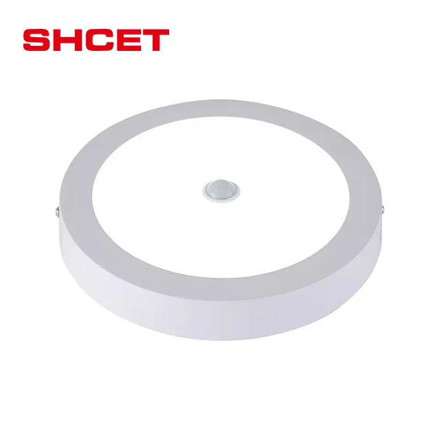 slim round surface mounted motion sensor 3d pir infrared human body sensor switch smart led panel light with sensor from SHCET