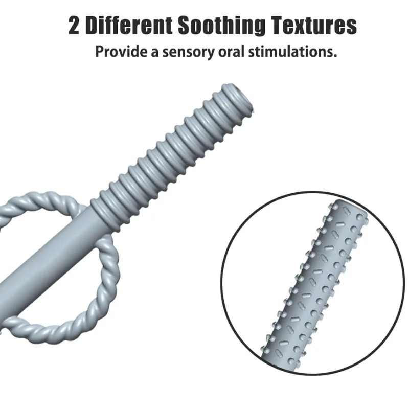 Soft Silicone Baby Soothing Teether Toy Chewy Tube Food Grade Safety Stick Teether Straws Hollow Teething Tubes