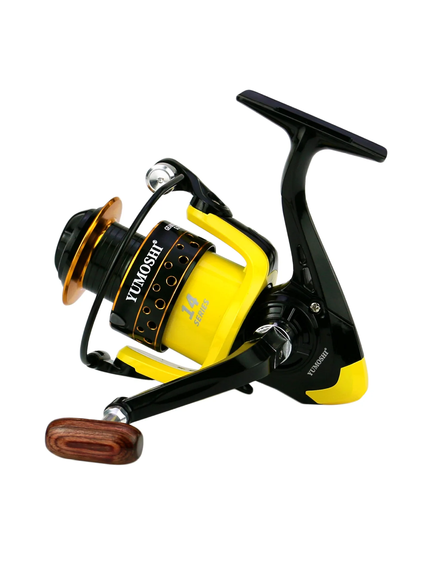 14BB 5.2:1 3 colors cork handle saltwater and freshwater fishing tackle metal line cup spinning fishing reel