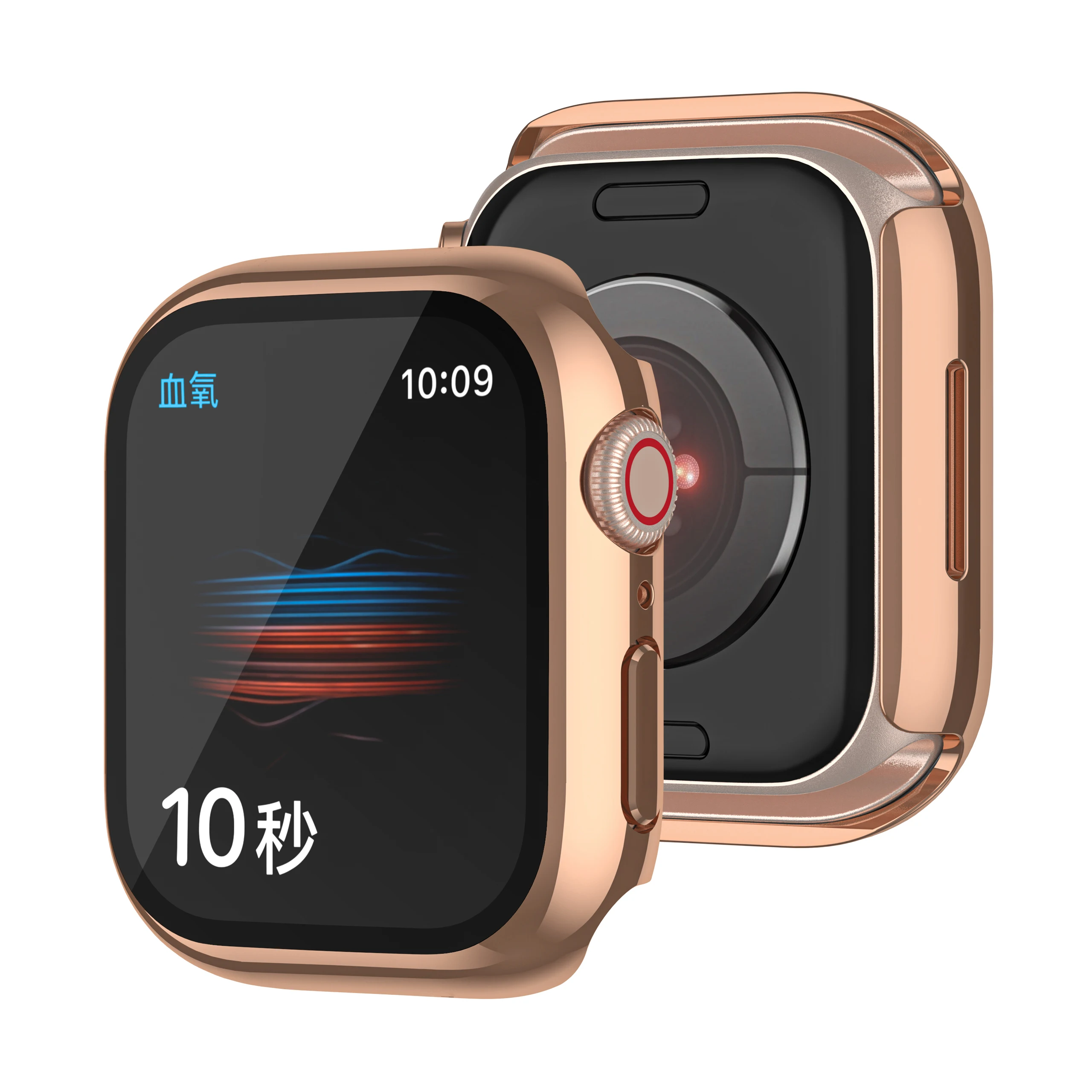 Hanshang Smart Watch Accessories for apple watch case protector 41mm 45mm Tempered Film Hard Case for Apple Watch Series 7 case