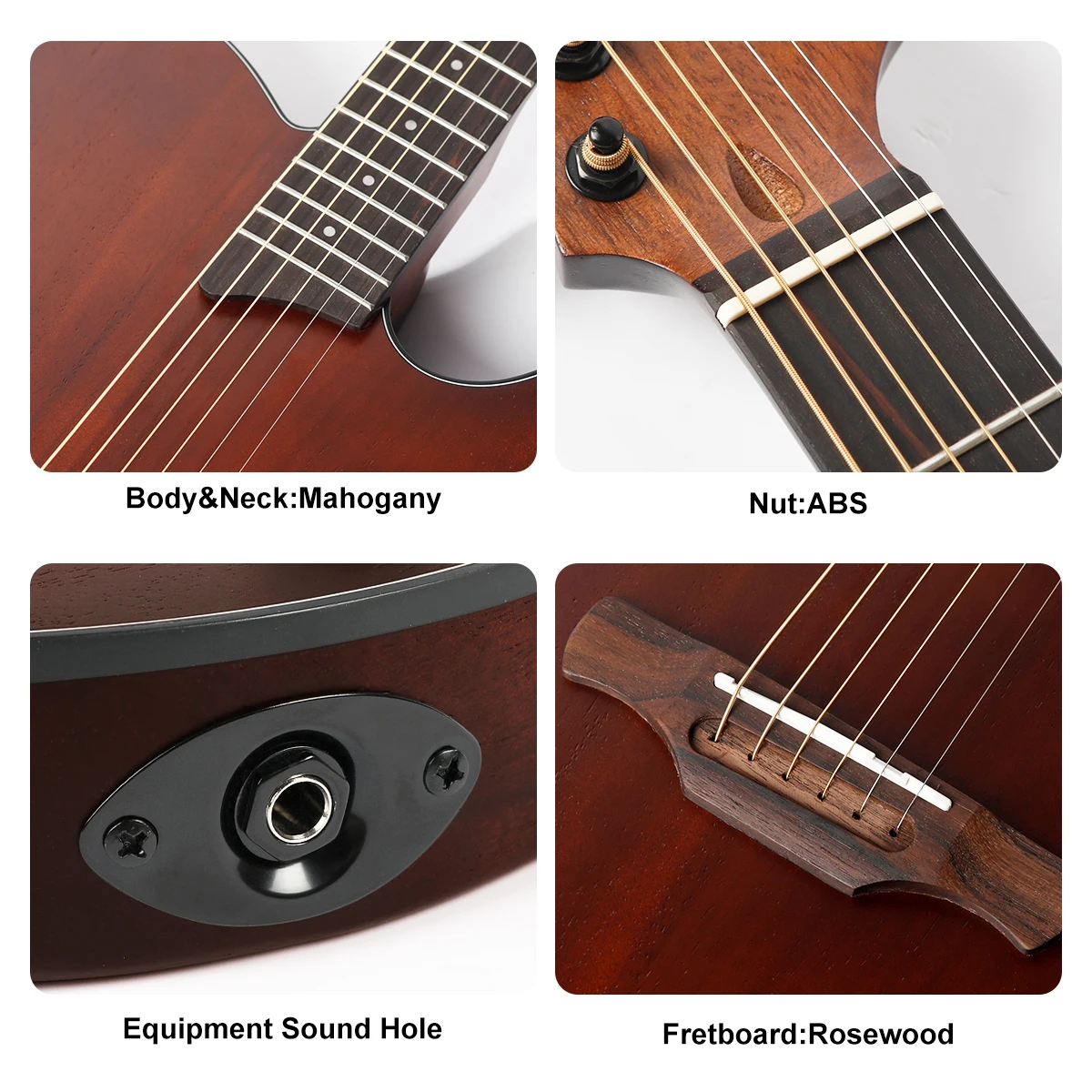 D-K6 Folk 22 Frets Fingerboard India Rosewood Neck Africa Mahogany Body Mahogany  Finishing Vintage Blown Matt Electric Guitar