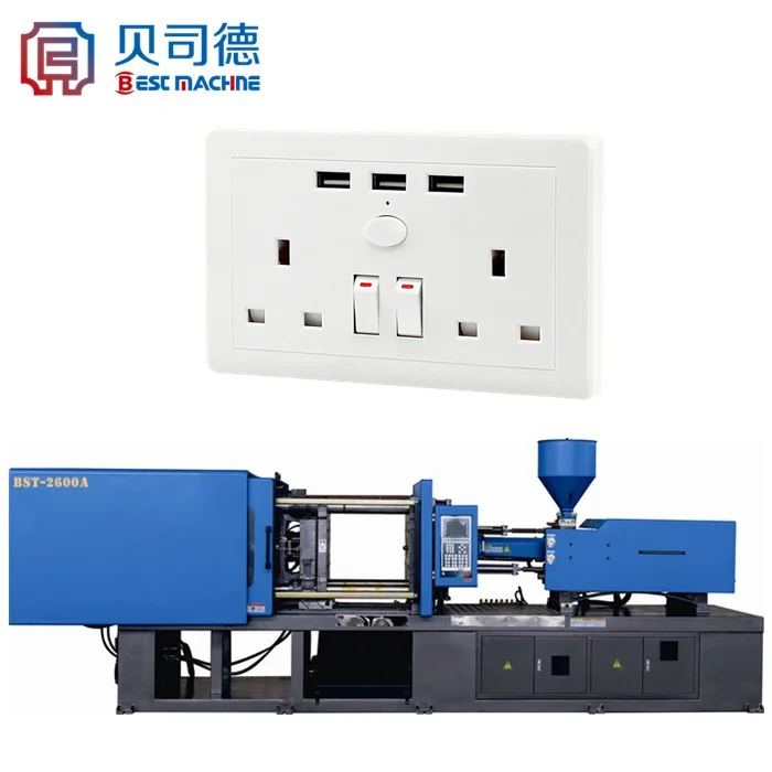BST-1400A Automatic Plastic Switch And Socket Making Machine Sockets Injection Molding Machine
