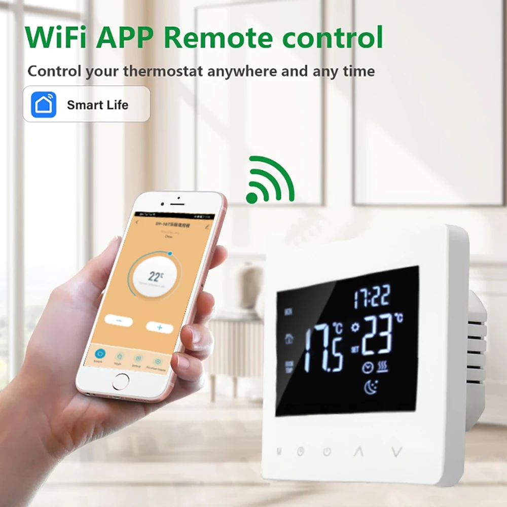Цифровой умный термостат программируемый Wi-Fi беспроводной датчик управления приложением