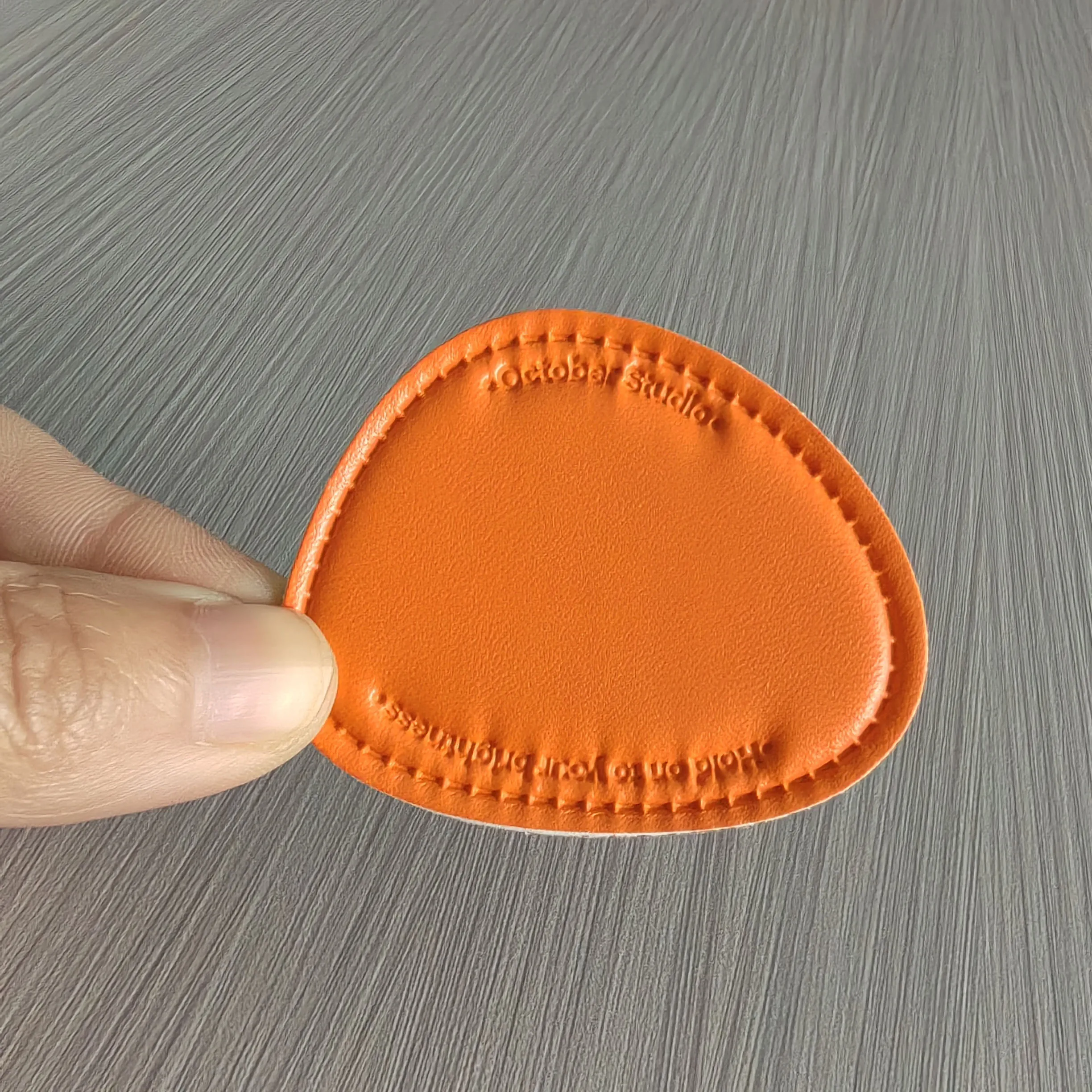 Leather patch for mobile phone holders