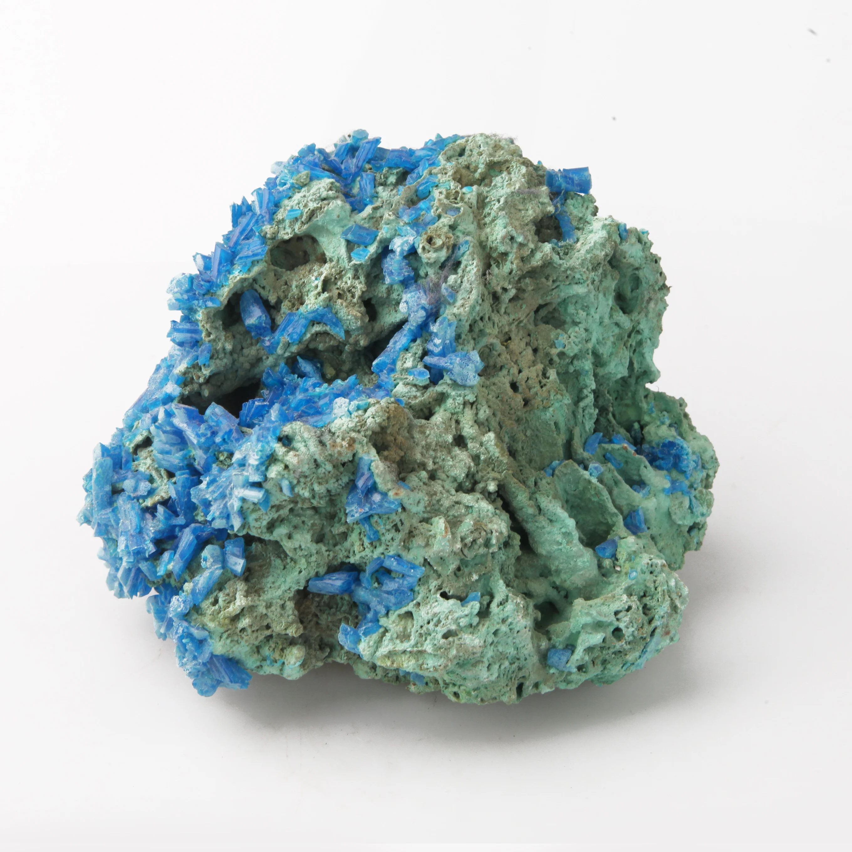 Wholesale natural blue rock raw rough stone mineral with chalcopyrite ore