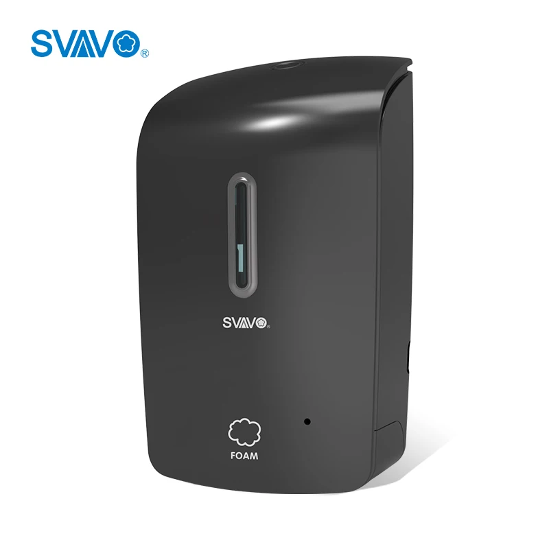 Black bathroom sensor battery operated foam soap dispenser
