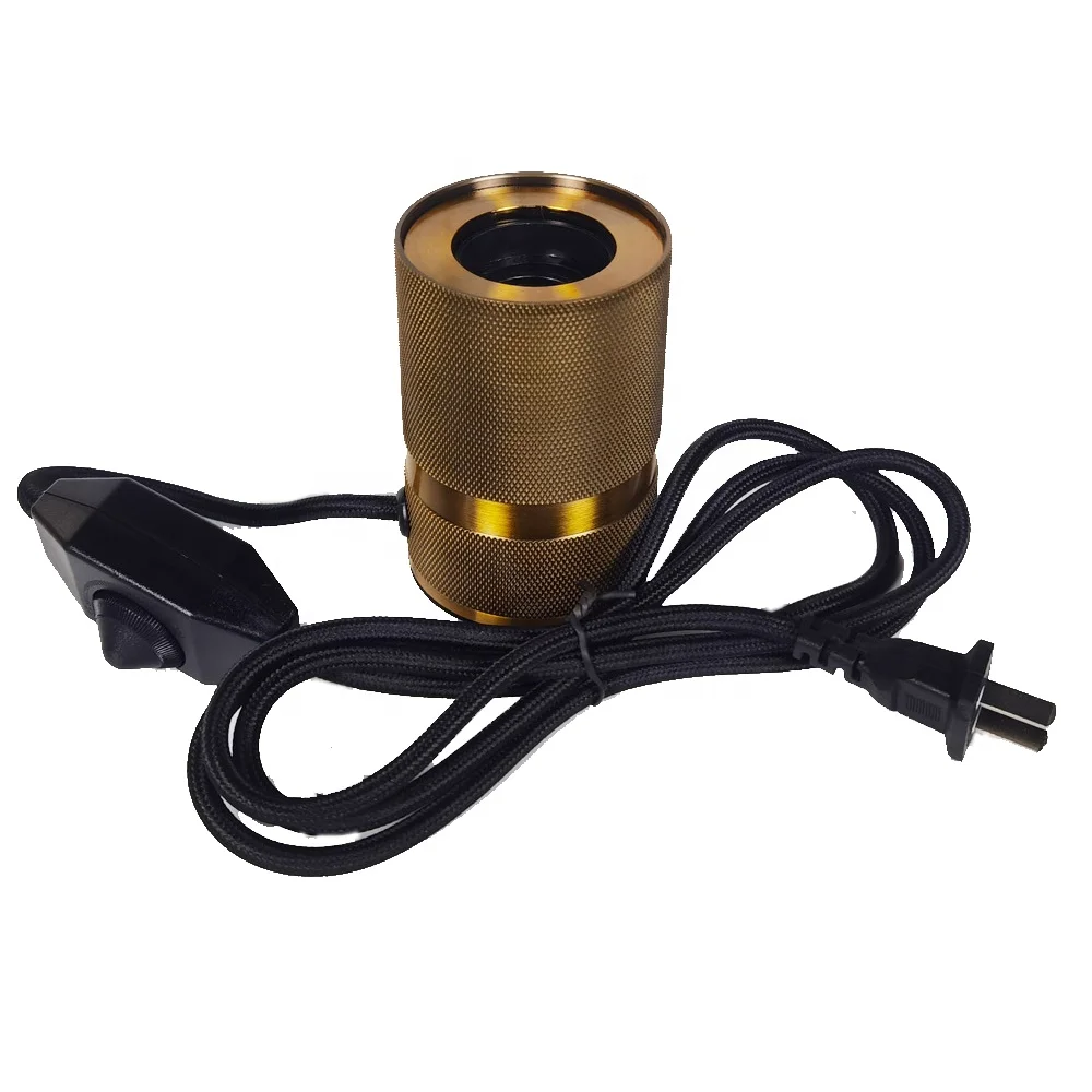 Grid Metal Table Lamp Holder Cord E27 Base Bulb Socket LED filament Pendant Light Decor Bulbs With Dimmer Cable US EU UK Plug