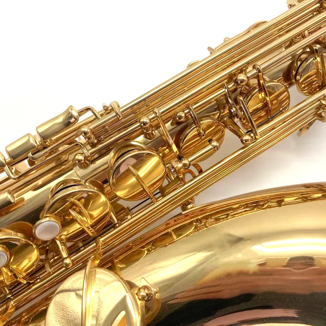 Professional saxophone manufacture production gold lacquer 802 tenor saxophone