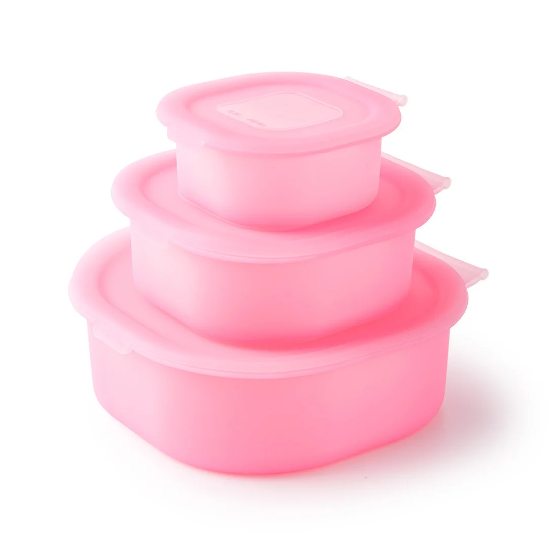 Highly Antioxidant Properties Collapsible Silicone Food Storage Containers Food Preservation