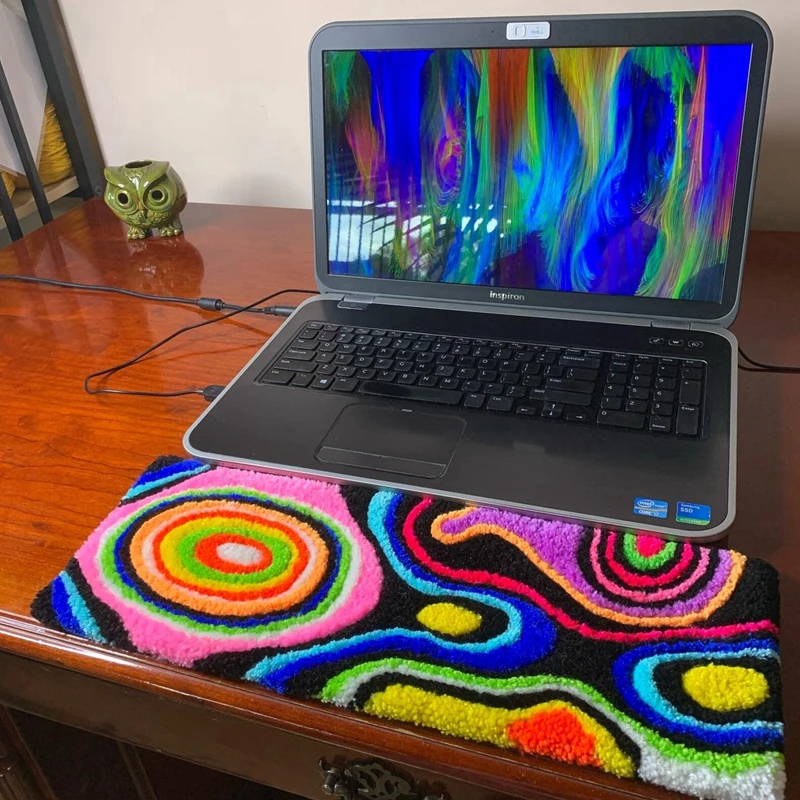 Customized Colorful Abstract Pattern Soft Keyboard Wrist Rest Easy Typing and Wrist Pain Relief pad for Office