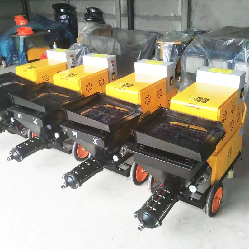 Chinese factory putty spraying machine  Automatic  shotcrete machine concrete spraying  With mixer plastering spraying machine